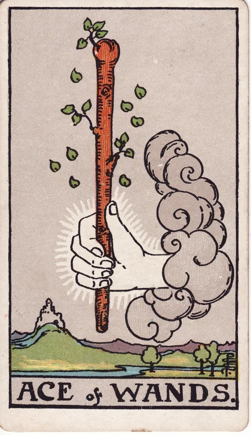 Ace of Wands, Rider-Waite-Smith tarot card