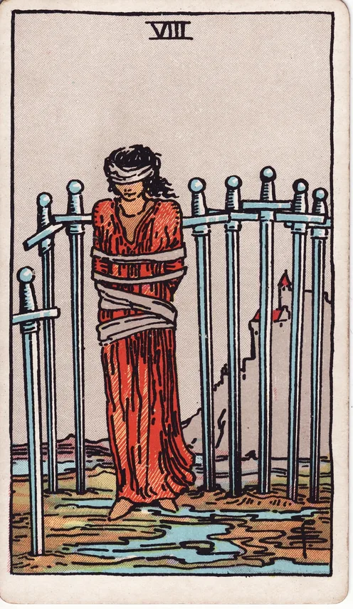 Eight of Swords, Rider-Waite-Smith tarot card