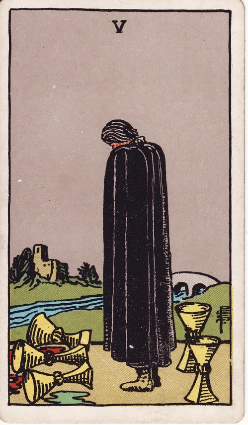 Five of Cups, Rider-Waite-Smith tarot card