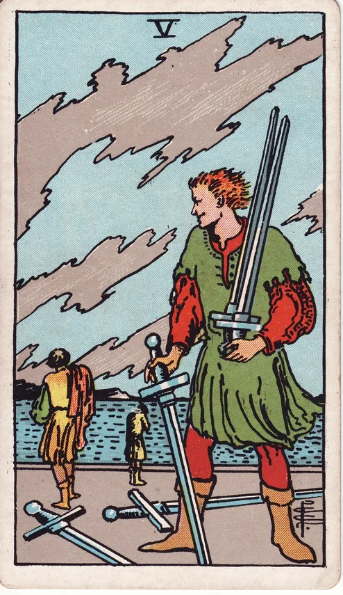 Five of Swords, Rider-Waite-Smith tarot card