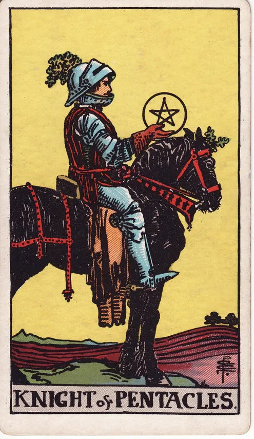 Knight of Pentacles, Rider-Waite-Smith tarot card