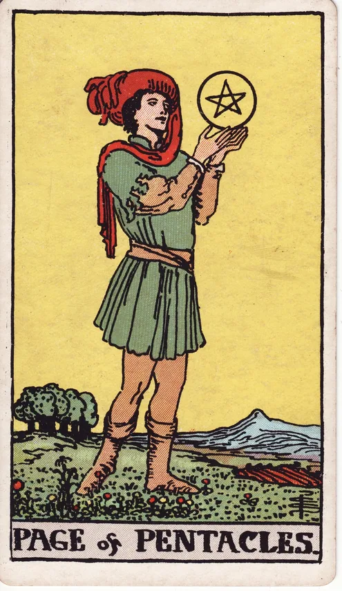 Page of Pentacles, Rider-Waite-Smith tarot card