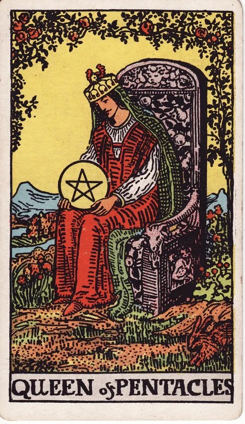 Queen of Pentacles, Rider-Waite-Smith tarot card