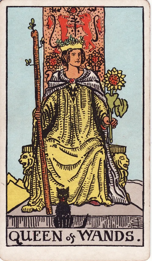 Queen of Wands, Rider-Waite-Smith tarot card