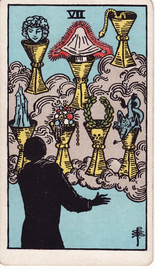 Seven of Cups, Rider-Waite-Smith tarot card