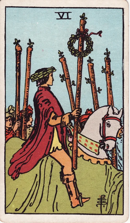 Six of Wands, Rider-Waite-Smith tarot card