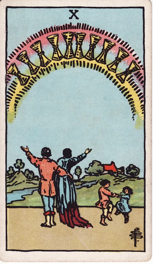 Ten of Cups, Rider-Waite-Smith tarot card