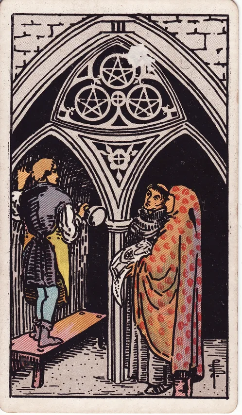 Three of Pentacles, Rider-Waite-Smith tarot card