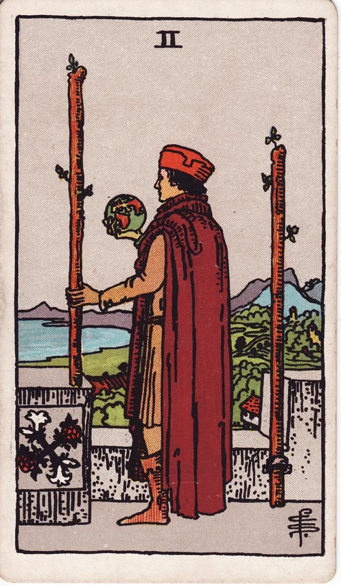 Two of Wands, Rider-Waite-Smith tarot card
